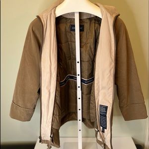 London Fog Jacket, Beige Hooded Unisex